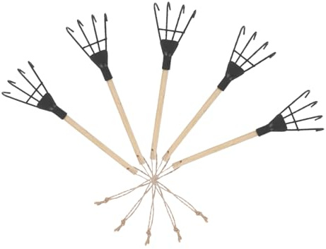 TOYZFRIENDY 5 Pezzi Mini Rastrello da in con Denti Strumento Manuale per Diserbo e Aerazione del per e Precisione in