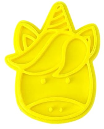 The Cookie Cutter Hub Unicorn Cookie Cutter/Embosser for Cupcakes Fondant Icing Clay Cake Baking Decoration