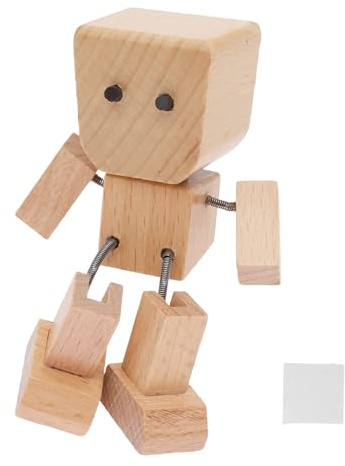 HuhWafee Wackelnder Holzmann,Schüttelnde Holzmann Figur,Charmante kleine Holzfigur, Wackelfigur Auto, Schüttelmann aus Holz,Lustige Wackelkopf Autodekoration,Geschenke für Mann Frau(U-förmiger)
