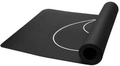 Nike Mat 5mm Fitnessmatte Yoga Matte Trainingsmatte Workout Gym rutschfest 5 mm, Black/Black/White, 66 x 180 x 5 mm