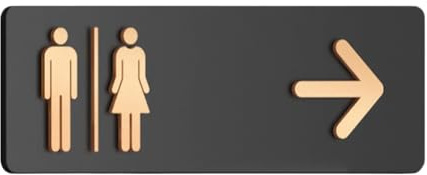 Signe Toilette pour Porte, Signe de Porte Salle de Bain en Acrylique, Panneau WC Adhesif Hommes Femmes, Stickers pour Toilette Portes de Restaurant Publique Hôtel Cafétéria