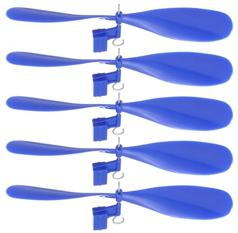 sourcing map Plastic Propeller, Propeller Props Blade Helicopter Kit 5 Fold Resistant for STEM Activities Powered Airplanes DIY Science(Blue, Pack of 5)