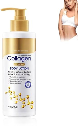 Liftaria Collagen Body Lotion, 300ml Liftaria Anti Falten Kollagen Körperlotionen, Körperöl Straffend, Spendet der Haut Feuchtigkeit und Verbessert Feine Linien, Körpercreme für Trockene Haut