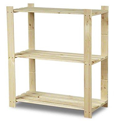 MODO24 Holzregal 3 Böden 90x80x38 Kellerregal Lagerregal Bücherregal B-21 HIT