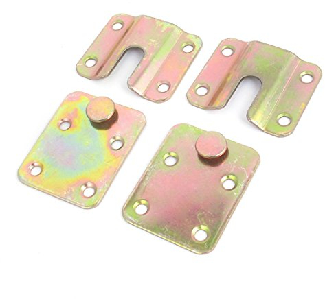 sourcing map 2 Sets unsichtbare Bettscharnierhaken, Matratzen, rechteckige Befestigung