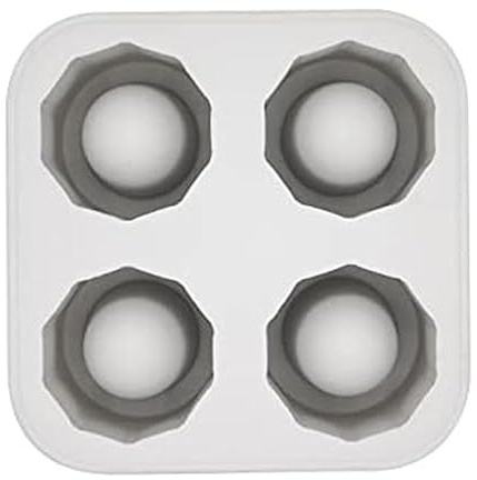 Houdini Shot Glass Ice Mold, Makes 4 Frozen Shot Glasses, Gray