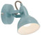BRILONER - Faretto orientabile Retro Vintage, Lampada da Parete, applique, Attacco E14 Max. 40W Non Inclusa, Paralume Ø10.5cm, Luce da Muro, metallo satinato, Bianco/Menta, 100x155mm (DxA)