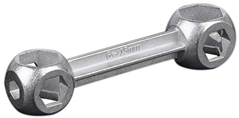 Yimosecoxiang 10 in 1 Mini-Schraubenschlüssel, für Fahrrad-Reparatur, Knochen, Sechskant-Löcher, silberfarben, silber