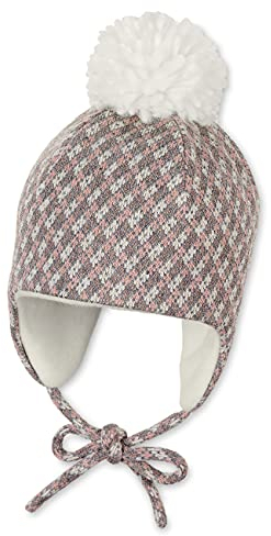 Sterntaler Baby-Mädchen Inka kariert Mütze, Rosa Mel, 49