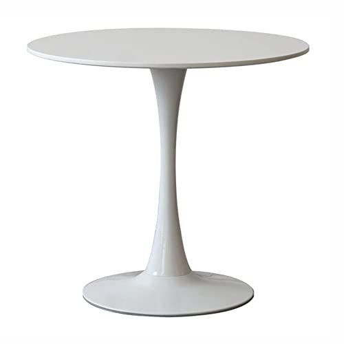 LIUNA Runder Bistro-Stehtisch Esstisch Tulpe Restaurant Freizeittisch Kleiner runder Tisch Weiß Heim Couchtisch Verhandlungstisch Milchtee-Ladentisch (Size:70cm,Color:Weiß)