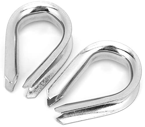 Thimbles Clip, 14MM Stainless Steel Thimbles Clamps Protective Ring Marine Wire Rope for Marine for Industrial Rigging
