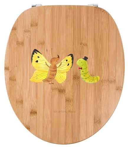 Mr. & Mrs. Panda Motiv WC Sitz Raupe Schmetterling - Geschenk, Erwachsen werden, Tiere, lustige Sprüche, Tiermotive, Gute Laune, Toilette, WC-Sitz,