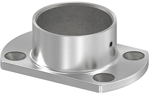 STEINBACHER© | Edelstahl Bodenanker für 42,4mm, 85x54mm, Bohrung 4x6,5mm, V4A