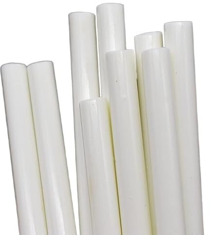 HOOCI 20Pcs 7x100mm Colla a Caldo Stick for 7mm Pistola for Colla elettrica Craft Riparazione a Mano Adesivo Bianco Ceralacca Stick