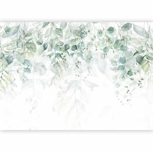 murando PREMIUM Carta da parati 400x280 cm Fotomurali in TNT Murale alla moda Decorazione da Muro XXL Poster Gigante Design Carta per Pareti Soggiorno Fiori Foglie Elegante Natura b-C-0615-a-b