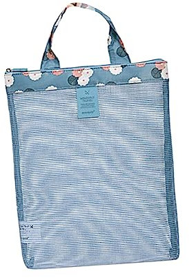 NUOBESTY Netztasche Für Strand Und Pool Strand-netztasche Zum Einsammeln Von Spielzeug Sandspielzeugtasche Mit Robusten Griffen Für Familie Und Junge Mädchen Beim Spielen