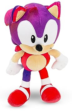 Sonic The Hedgehog Sonic Modelli di peluche da 80 cm e Sonic Rainbow da 28 a 30 cm (7 edizioni tra cui scegliere), colore rosso e viola
