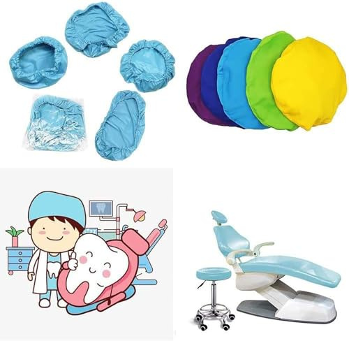 Ensemble Fauteuil Dentaire, 4Pcs/étui de protection imperméable, housses de tabouret de bar rond pour chaise dentaire, siège, appui-tête, chaise de tatouage et lit hydraulique (Size : B)