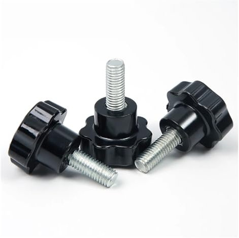 M4 M5 M6 M8 M10 M12 Sternform Gewinde Klemmgriff Bolzen Bakelit Handknopf Anziehschraube Industrieausrüstung Kunststoff Stahl (Color : 5pcs, Size : D31-M8x20)