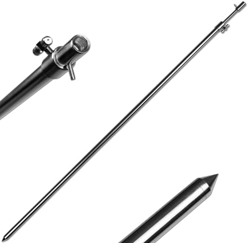 1-4 Stück Rutenhalter Bankstick Edelstahl Erdspeer Rod pod 50-90cm 75-120cm