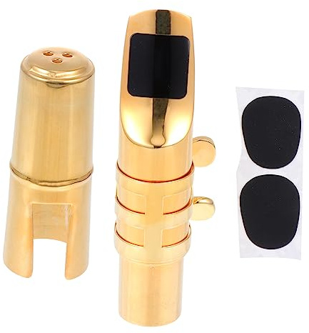 Amosfun Mundstücke für Altsaxophon Saxophon Zubehör Verarbeitet Langlebig Geeignet für Anfänger und Profis Formstabilität für Hohen Spielkomfort