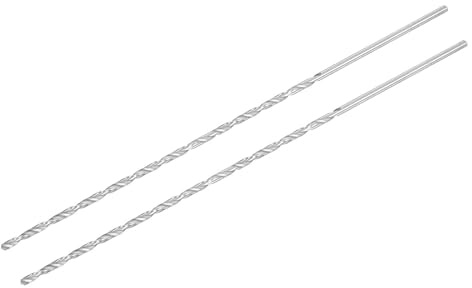 TA-VIGOR 2Pcs 3mm Extra Long Twist Drill Bits 250mm HSS Straight Shank | High Speed Steel Spiral Drill Bits for Wood, Metal, Aluminium and Plastic