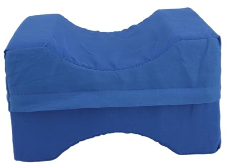 Ghzste Almohada de rodilla para personas que duermen de lado, posicionador de piernas de esponja, almohada de cuña de rodilla con funda desmontable para alivio de dolores de espalda baja