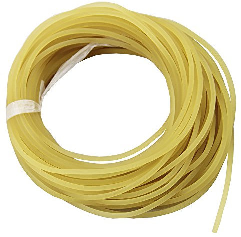 DUERDU 10 Meter Durchmesser 2mm / 2,2 mm / 2,5 mm / 3mm / 3,5mm einfach traditionelles massives elastisches Gummi-Seil gebundene Angelschnur // 27 (Color : Amber 2.5mm)