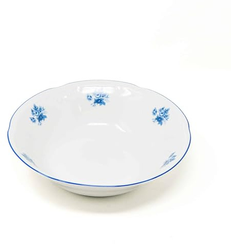 FranquiHOgar Ensaladera de Porcelana (1 Pieza) Lubeck Blue, Duradera y Aptas para Lavavajillas, Ideal para Ensaladas, Guarniciones y Aperitivos