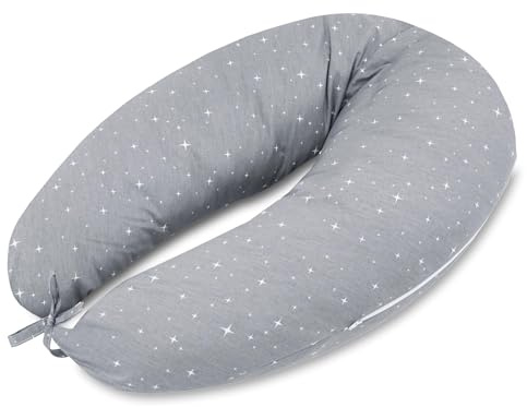 Totsy Baby Körperkissen 190 cm Lagerungskissen für Erwachsene – langes Body Pillow Komfortkissen zum Lesen und Anlehnen mit abnehmbarem Bezug Reißverschluss Galaxie Oeko-Tex