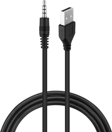 JUGNAW Cable de audio auxiliar de 3,5 mm tipo A, adaptador a auriculares estéreo de 3,5 mm, cable de audio macho a USB 2.0, cable de carga y sincronización de datos para reproductores de MP3/MP4,