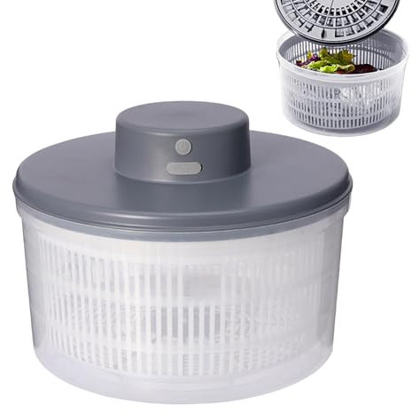 Essoreuse à Salade électrique, Essoreuse à Salade Grande Capacité, 3L Essoreuse Salade sans Fil Automatique, Rechargeable par USB, Sèche Légumes à Laitue de Cuisine