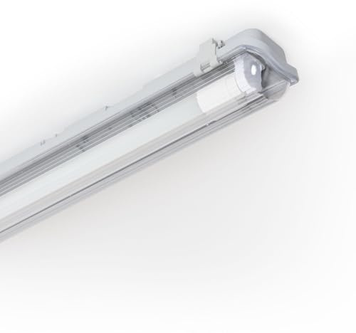 LEDKIA LIGHTING Plafoniera Stagna 150cm IP65 con Tubo LED Vetro 22W 140lm/W per Soggiorno, Cucina 4000K Bianco Naturale
