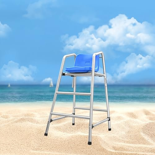 Chaise de sauveteur autoportante pour piscine 120 150 180 cm, chaises d'arbitre en acier inoxydable 304 pour compétition avec siège confortable, tabourets de bar d'extérieur pour patio, lac,