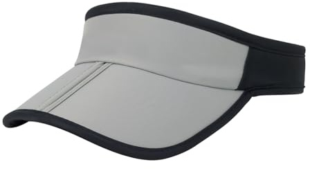 YAMEIZE Solvisir för kvinnor män - visir för löpning, golf och tennis justerbar Qucik Dry Baseball-keps, Färg: grå, 55/60 cm
