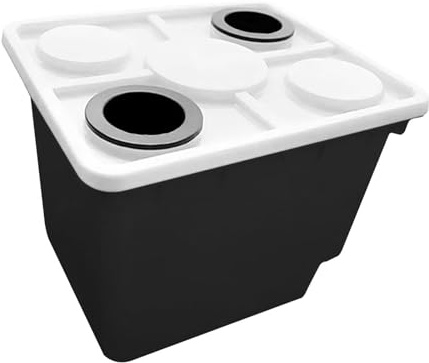 Baoblaze Hydroponischer Pflanzkübel, Wachstumstopf, multifunktionaler Gartenbedarf, Tiefwasserkultur-Pflanztopf für Obst, Tomaten, Gewächshaus, Schwarz
