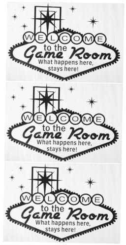 Mipcase 3 Feuilles Autocollant Mural Gamer Auto Adhésif pour Décoration de Salle de Jeux Stickers pour Chambre Adolescent Art Mural Gaming avec Design Unique