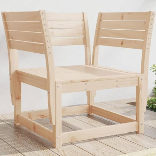SDWEHO7 Outdoor Stuhl Gartenstühl mit Armlehnen, Gartenstuhl Esszimmerstuhl Balkon Terrasse Sessel Bistrostuhl, 83 x 73 x 78 cm Massivholz Kiefer
