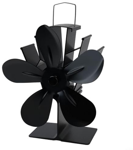 Wood Stove Fan with 5 Blades, Thermal Powered for Quiet and Effective Heating