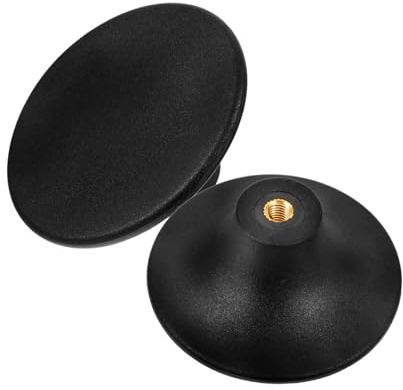 Bouton du Four en Bakélite Noir 2pcs, Poignée de Couvercle Compacte | Poignet Casserole, Bouton de Rechange Fonte pour Four Hollandais, Boutons de Couvercle de Casserole Robustes