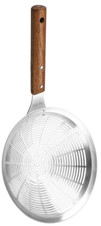 Professionale 304 In Acciaio Inox Fry Skimmer Cucina Colino Manico In Legno Colino Cibo Skimmer Cucina Scolo Cucchiaio