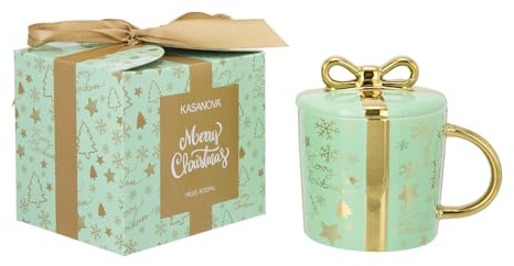 KASANOVA Tazza natalizia verde oro 400 ml Gifty Collection