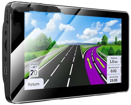 Sistema navegación Coche Pantalla 2.5D de 7 Pulgadas para navegación GPS Camiones y Coches, 8 GB + 256(Normal)