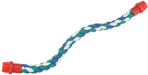 TRIXIE Tau-Sitzstange für Ziervögel - formbare Drahtverstärkung - praktische Schraubbefestigung - reine Baumwolle - beliebig positionierbar - 37 cm/ø 16 mm - 5160