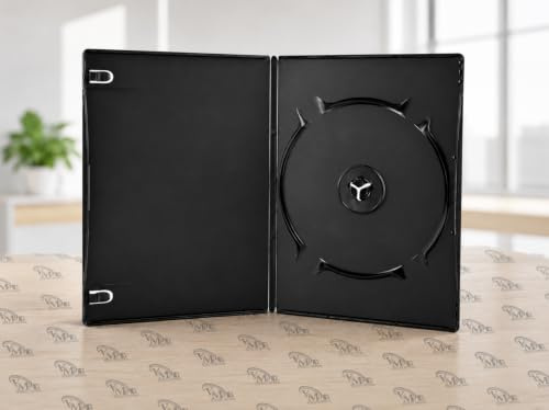 Vision Media custodie nere singole sottili 7mm per CD/DVD/blu ray,confezione da 25