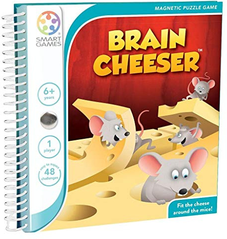 SmartGames - Brain Cheeser, Magnetic Puzzle Game with 48 Challenges, 6+ Years