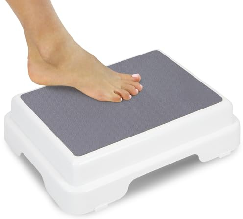 Bath Step Slip Resistant Shower Stepping Stool Elevated Bathroom Safety Aid For Handicap Elderly Seniors Entering, Exiting Bathtub Nonslip Heavy Duty Bathtub, Bed, Kitchen