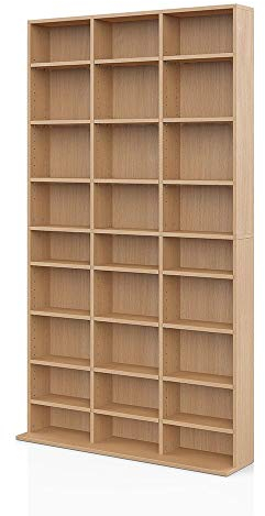 Vicco Scaffale porta cd Jukebox, Faggio, 102 x 178 cm