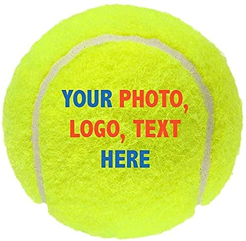 Ballstars Personalisierter Tennisball, Standardgröße, 1 Stück, Gelb, 6,7 cm, 56,7 g