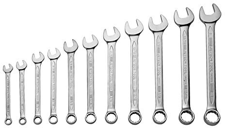 Jetech 11-teiliges Ringmaulschlüssel-Set – SAE-Zollgrößen bis 2,5 cm – hochfester Sandgestrahlter Cr-V-Stahl-Maulschlüsselsatz mit Rolltasche